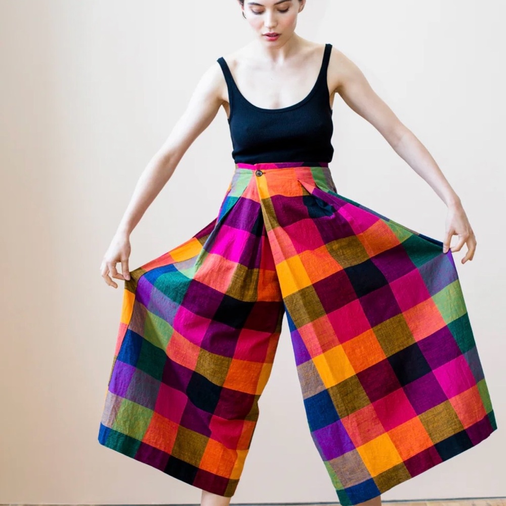 Rujuta Sheth Frida Pants Multi Chex Size XXL